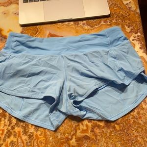 Lululemon speed up blue 2.5 short size 4